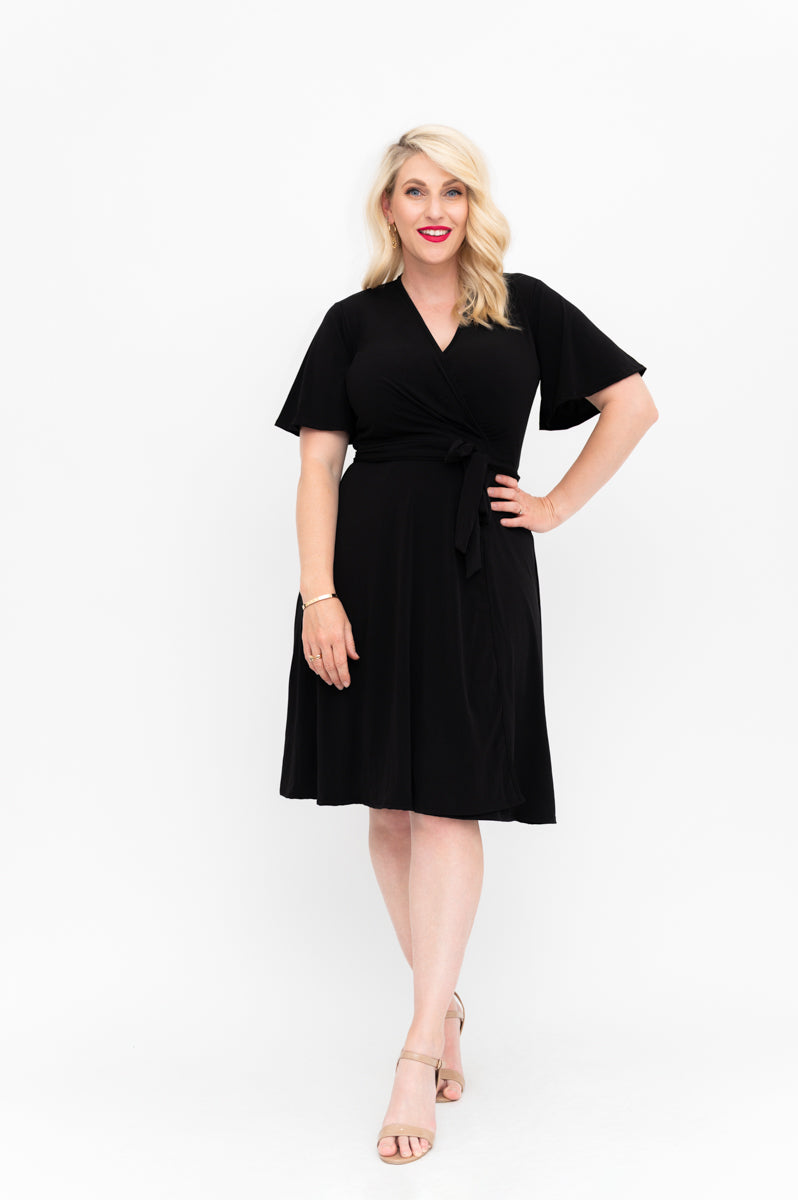 Little Black Wrap Dress - Pre Order ...